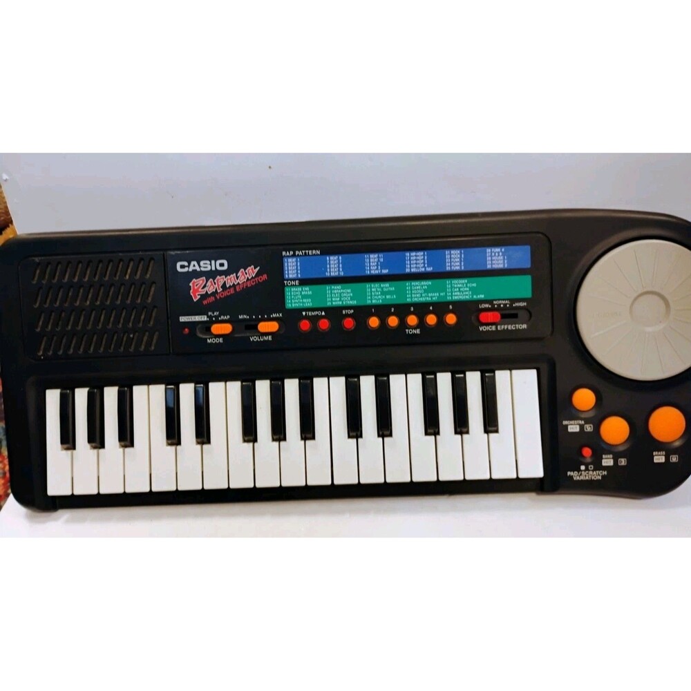 1992 Casio Rapman RAP-1 Electronic Keyboard Synthesizer Lo-fi Scratch Pad Test
